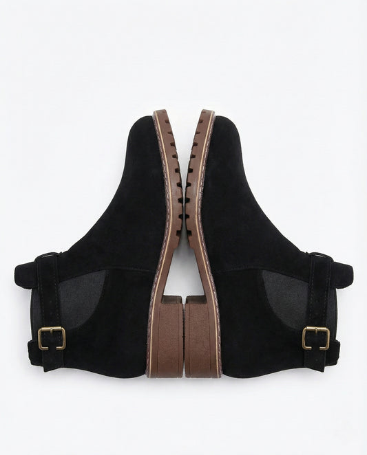 Round Toe Block Heels Boots