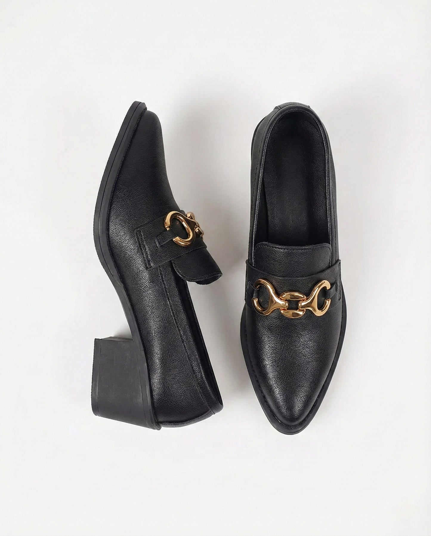 Point Toe Block Heels Loafers