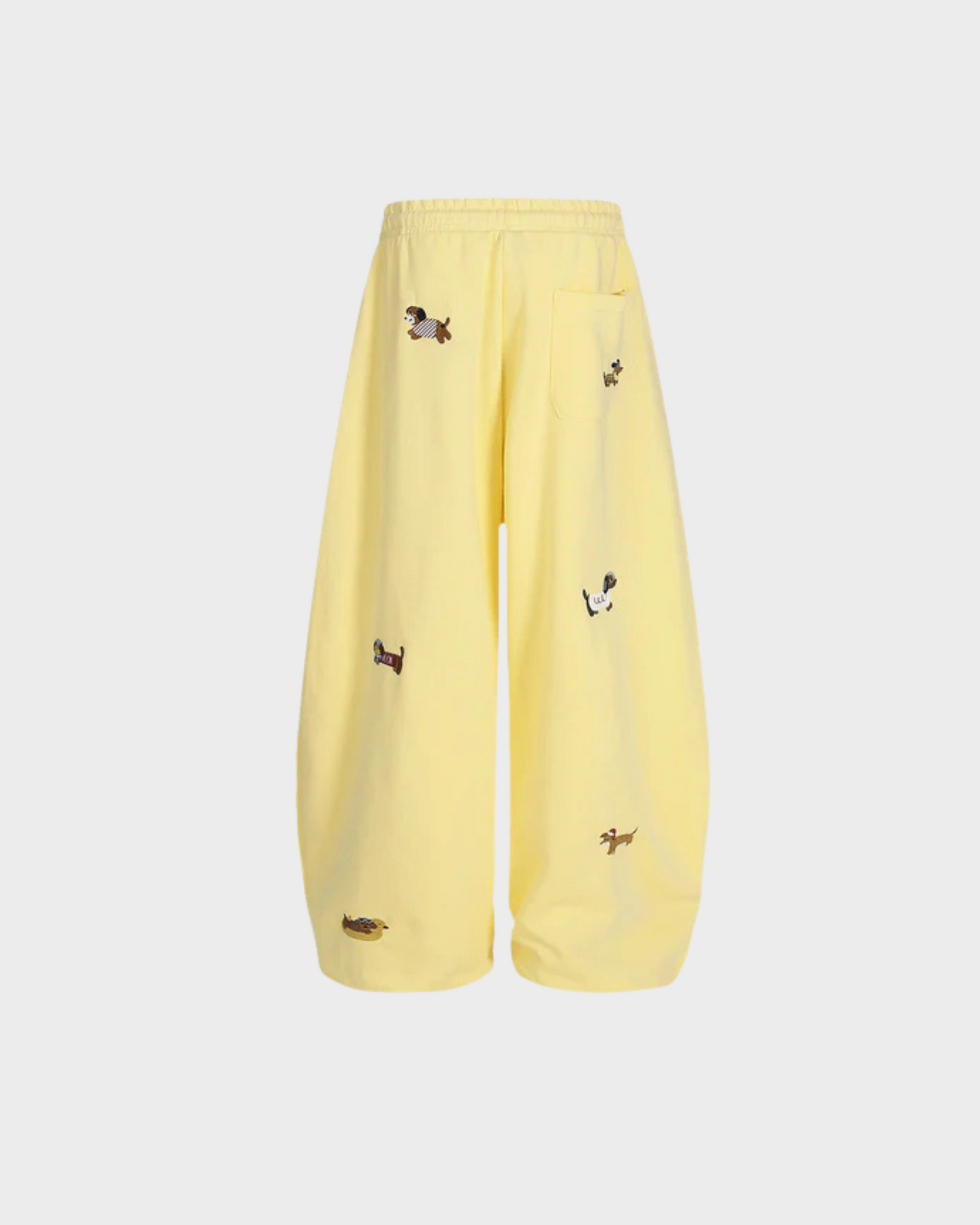 Embroidered Puppy Sweatpants