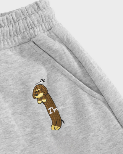 Embroidered Puppy Sweatpants