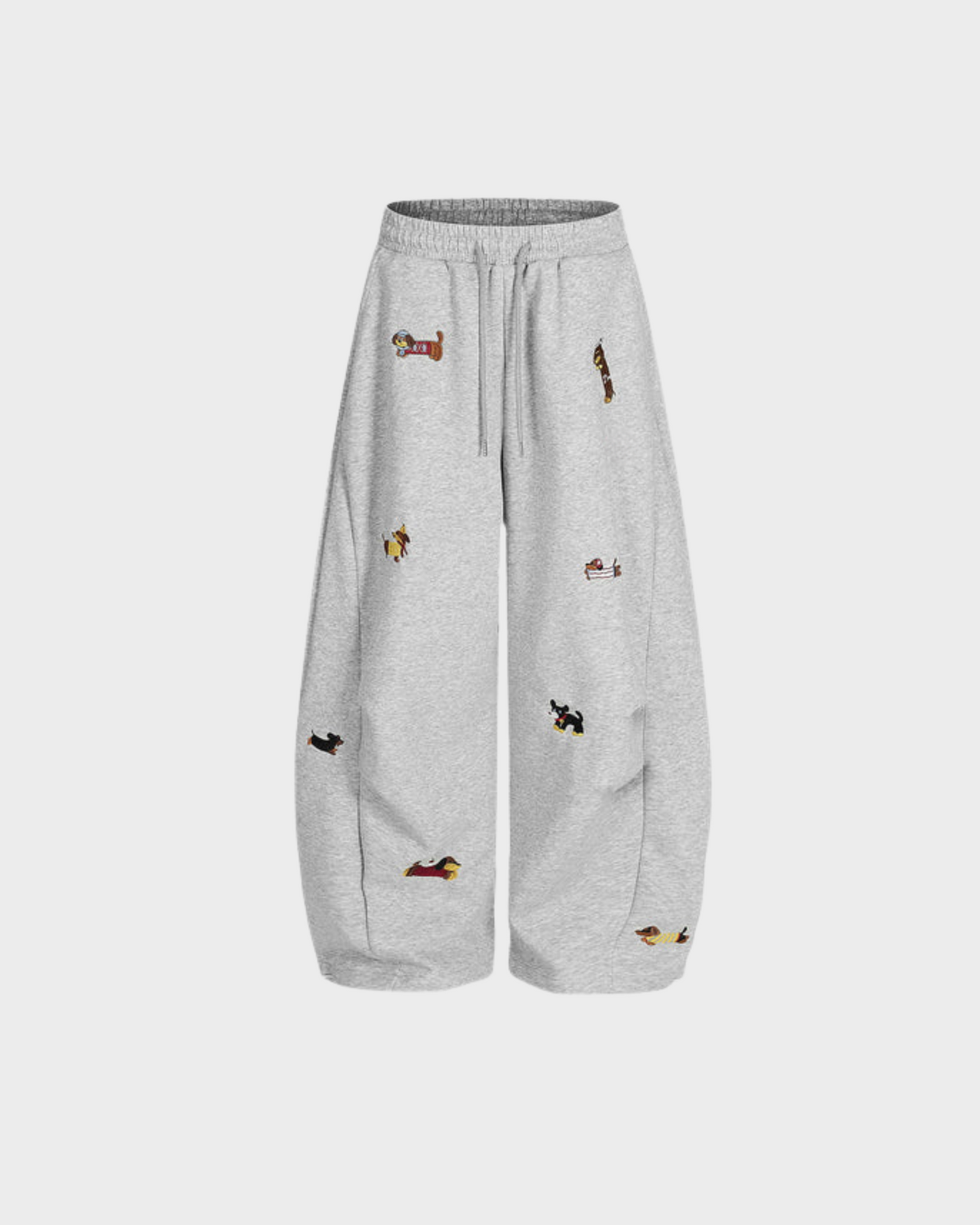 Embroidered Puppy Sweatpants