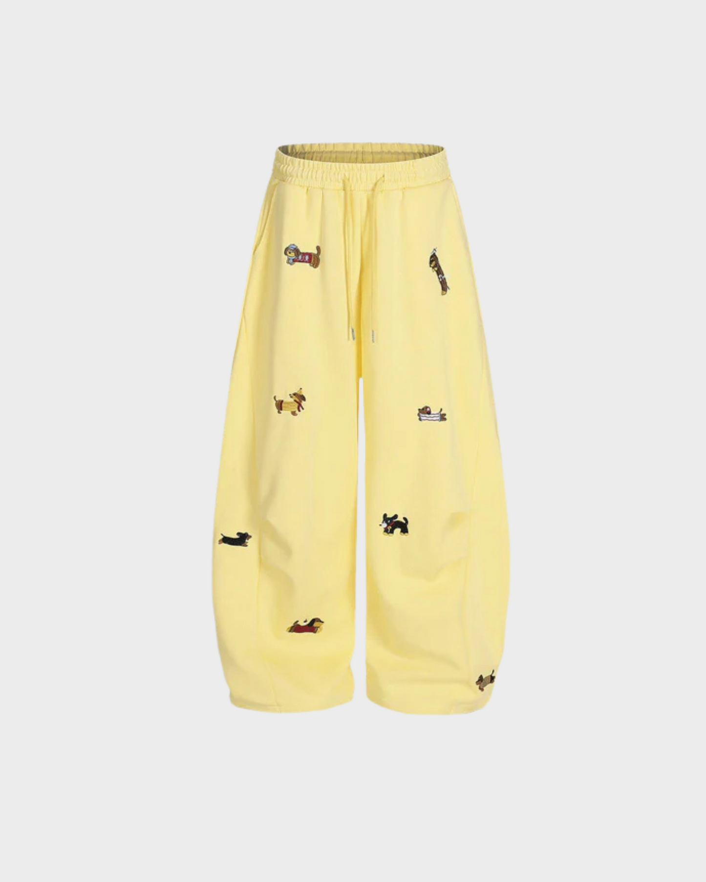 Embroidered Puppy Sweatpants