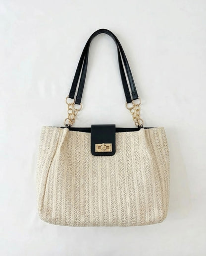 Woven Straw Shoulder Bag